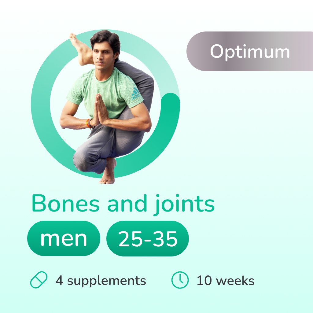 Bones and joints optimum for men 25-35 years old