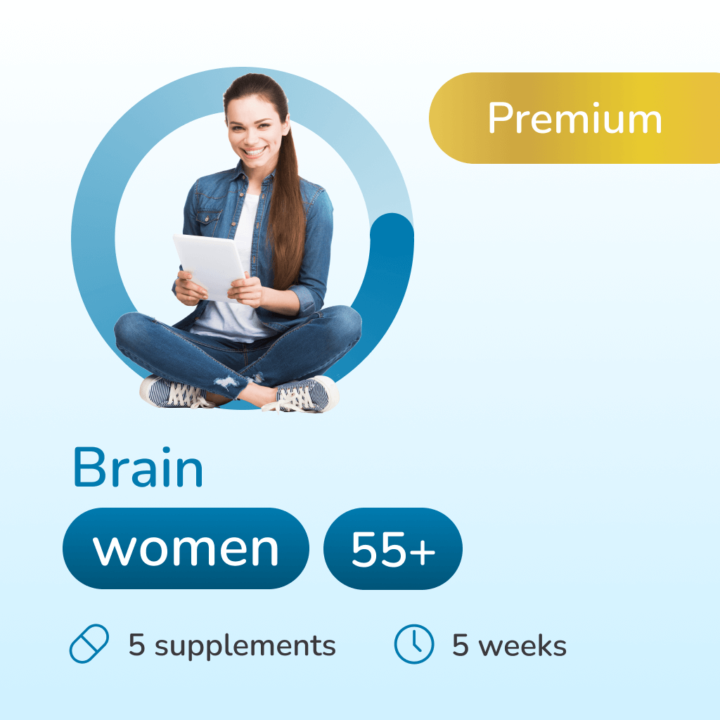 Brain premium for women 55+ years old