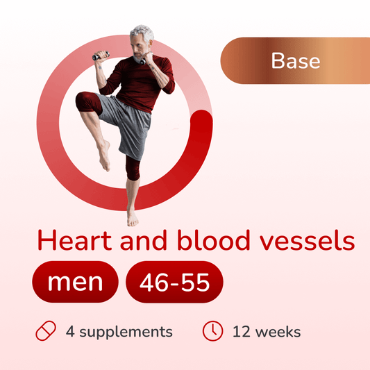 Heart and blood vessels base for men 46-55 years old