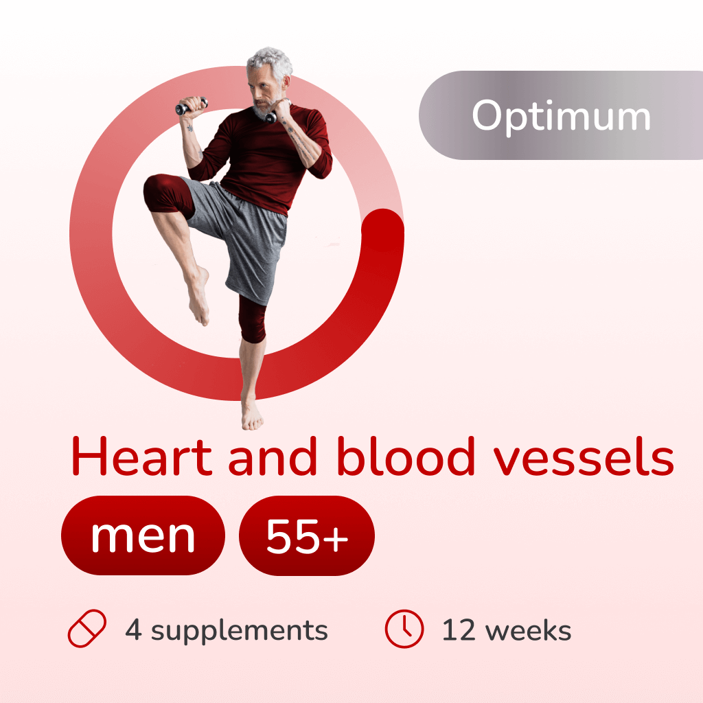 Heart and blood vessels optimum for men 55+ years old