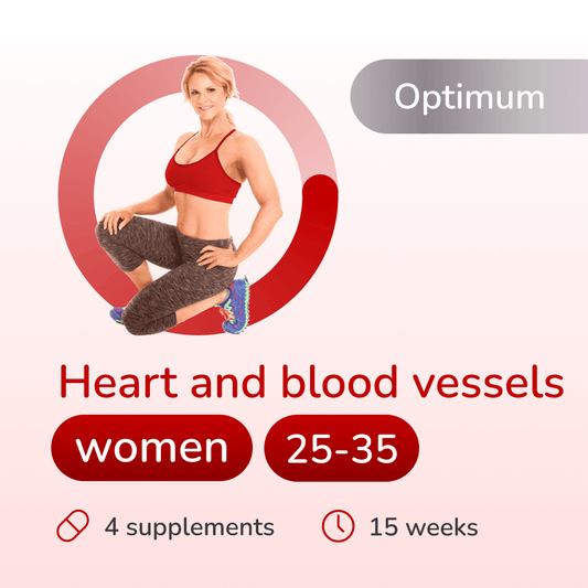 Heart and blood vessels optimum for women 25-35 years old