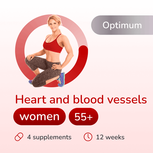 Heart and blood vessels optimum for women 55+ years old