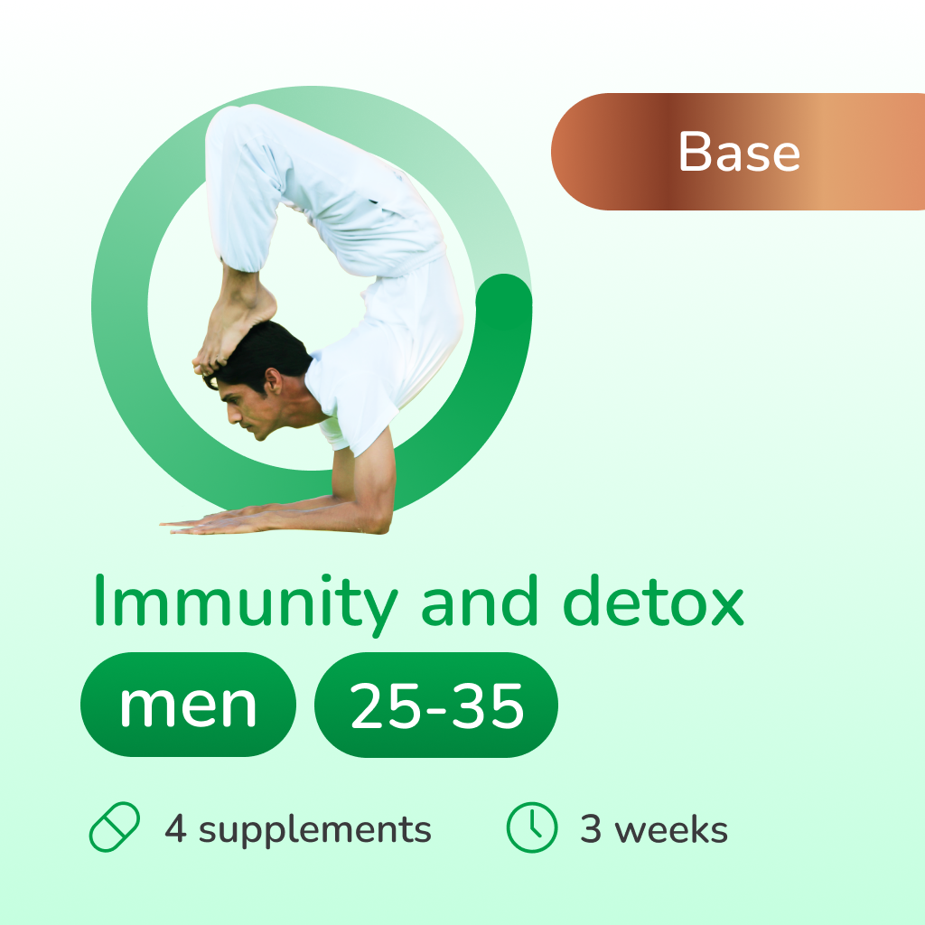 Immunity and detox base for men 25-35 years old