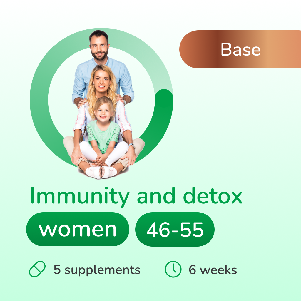 Immunity and detox base for women 46-55 years old