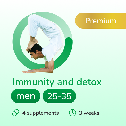 Immunity and detox premium for men 25-35 years old