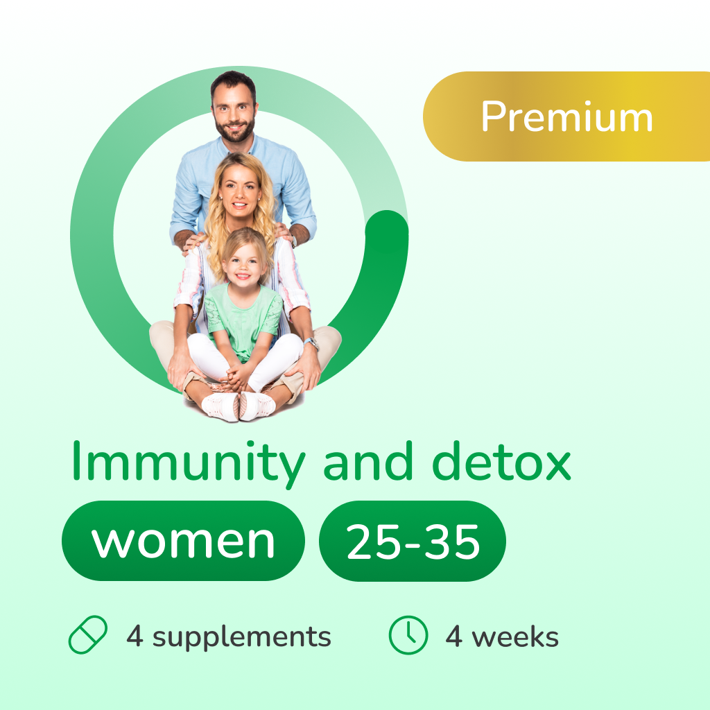 Immunity and detox premium for women 25-35 years old