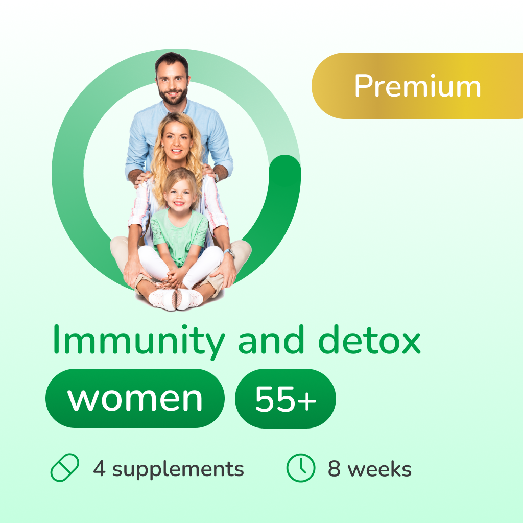 Immunity and detox premium for women 55+ years old
